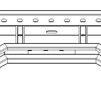 Angolo Lanz 90° per multicanale a lunga campata 500×60mm ZMA 
