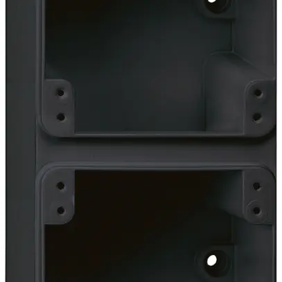 Scatola AP robusto 2×1 nero 86×180×48mm 