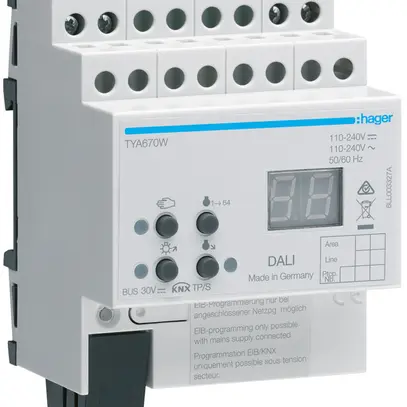 Gateway AMD Hager TYA670W KNX/DALI RGBTW 