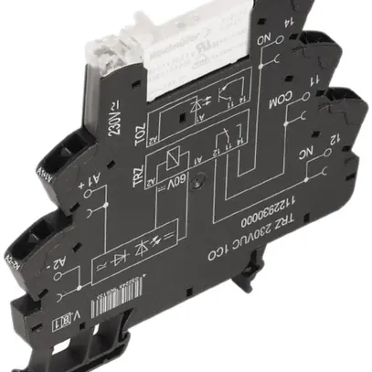 Accoppiatori relè TERMSERIES TRZ 24VUC LED verde 1C 250V AC, 6A conness.a molla 