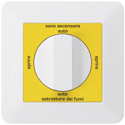 Interruttore rotativo INS kallysto.trend per estrattore fumi italiano bianco 