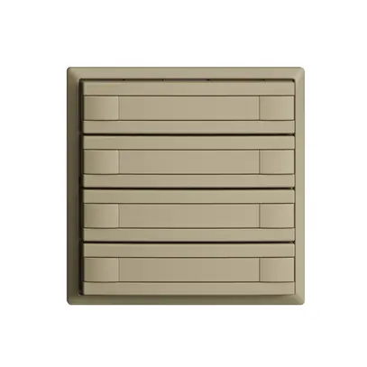 Poussoir ENC KNX 8× EDIZIOdue sand RGB sans LED avec insert papier 