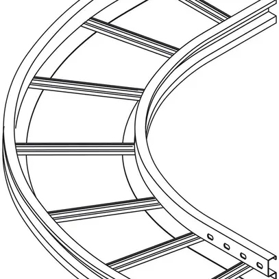 Gomito Lanz 90° per multicanale a lunga campata 400×60mm ZMA 
