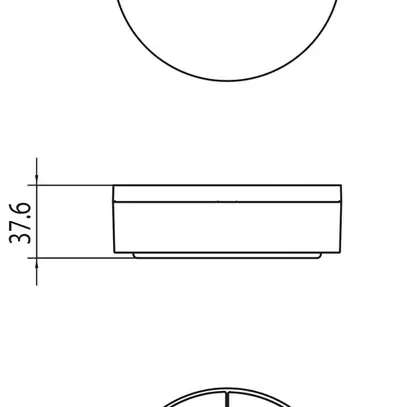 Rosace de plafond AP Sylvania OneTrack adaptateur d.raccord.3 phases noir DALI 