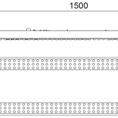 Plafonnier LED Sylvania Sportsbay 118W 18400lm 4000K 1500mm blanc 