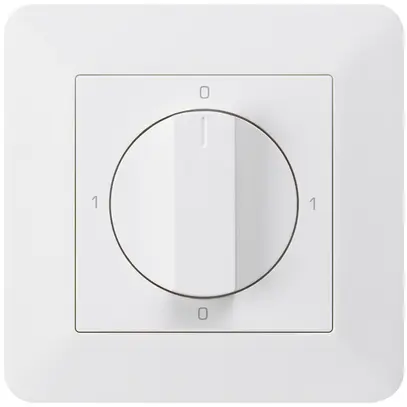 Interrupteur rotatif ENC kallysto.trend 0/1L blanc avec manette 