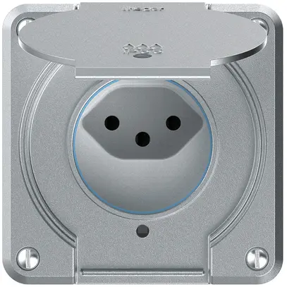 Presa robusto 1×tipo 13 luminoso IP55 alluminio 