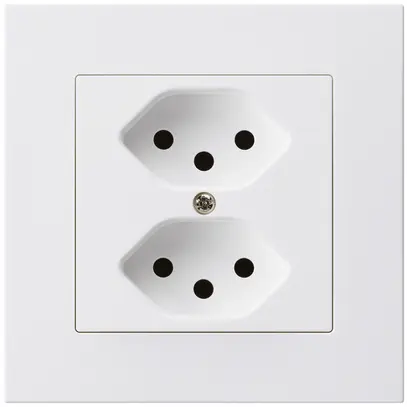 Prise ENC kallysto.pro 2×T13 blanc avec sécurité enfants 