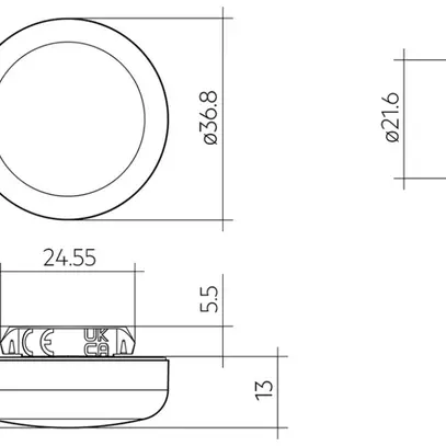 Module IR Tridonic adaptiveSWARM IP20 PIR Ø36.8mm noir 