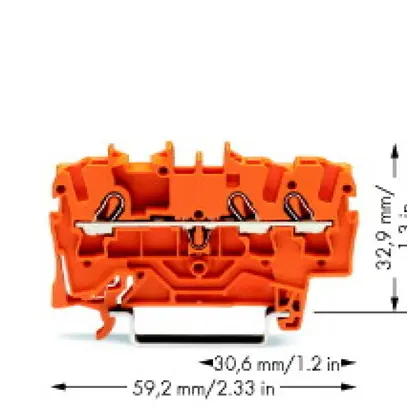 Durchgangsklemme WAGO TopJob-S 2.5mm² 3L orange Serie 2002 