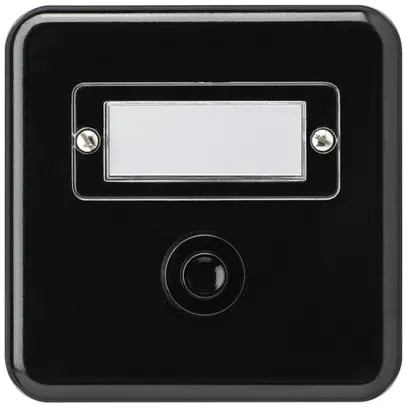 Tasto di suoneria INC basico nero con etichetta 