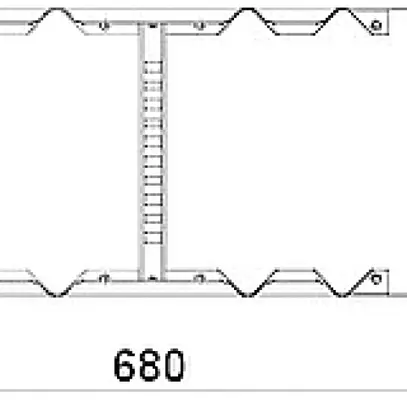 Éclisse multifonction BET 110×500mm p.échelle d.câbles zingué e.continu 