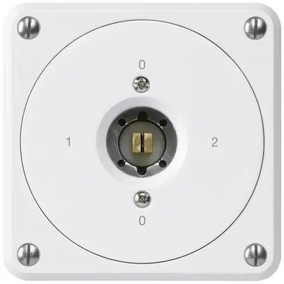 Interruttore a chiave quadrata INC robusto senza coperchio 2/1P bianco 