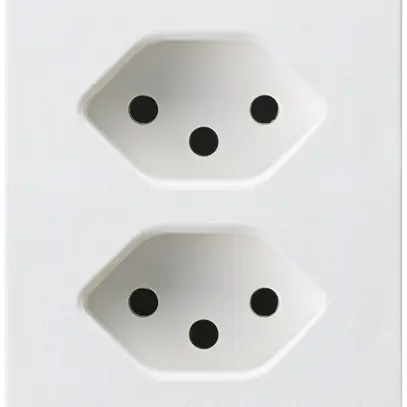 Presa FLF Hager 2×tipo 13 D bianco 