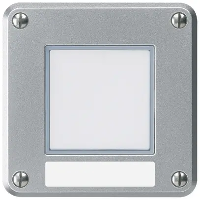 Pulsante di suoneria INC Hager robusto IP55 con placchetta alluminio 