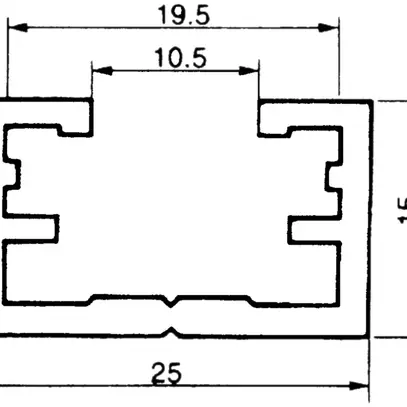 Befestigungsschiene Almatec 25×15mm L=3m 