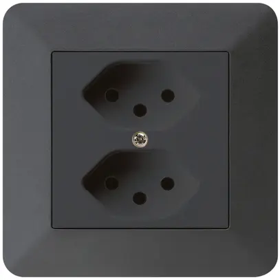 Prise ENC kallysto.trend 2×T13 noir avec sécurité enfants 