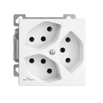 Presa AP EDIZIOdue 3×T13 bianco 1×S interno per combinazione 