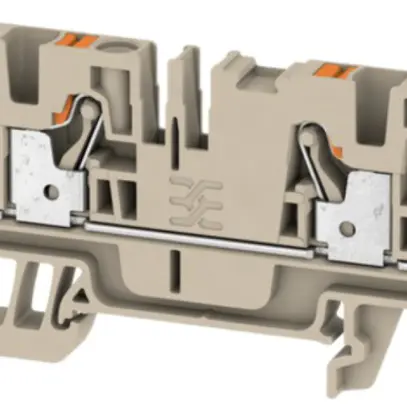 Borne de passage Weidmüller A4C PUSH IN 4mm² 4 connex.TS35 beige 