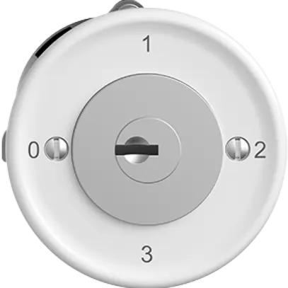 UP-Drehschalter STANDARDdue 5/2L weiss mit Sicherheitsschloss 