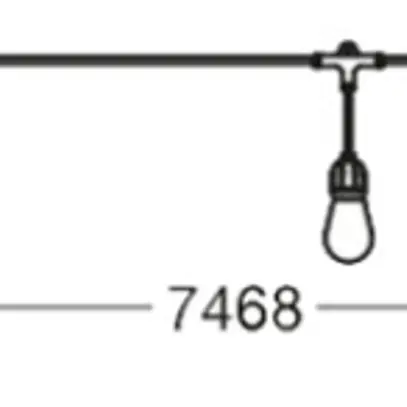 Guirlande LEDVANCE SMART+ String 4.5W 120lm 2200K RGBW 12 LED 7.47m IP44 noir 