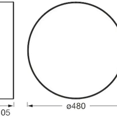 Plafonnier LEDVANCE ORBIS PARIS E27 3×0…25W 480mm blanc 