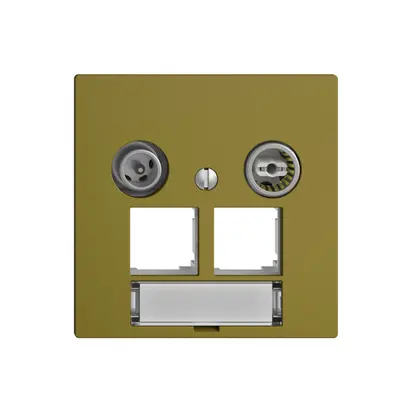 Prise multimédia EDIZIOdue F EASYNET 11dB, p.2×RJ45 S-One, olive 