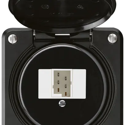 Scatola di raccordo INC robusto IP55 nero 1×TT83 