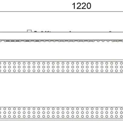 Plafonnier LED Sylvania Sportsbay 81W 12600lm 4000K 1220mm blanc 