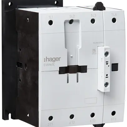 Contattore di potenza Hager 4P 160A da AC-1 tensione di bobina 230VAC 