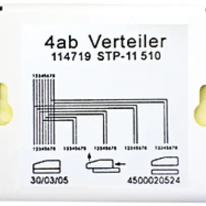 Distributore 4Ab 5×RJ45 bianco 