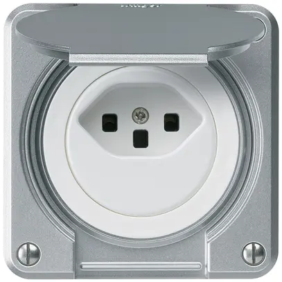 UP-Steckdose robusto Typ 23 aluminium 