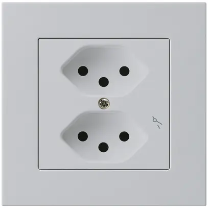 Prise ENC kallysto.pro 2×T13/1 gris clair 