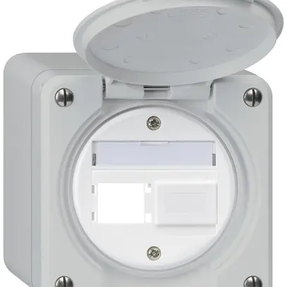 Kit di montaggio AP robusto IP55 uscita frontale per 2×R&M grigio 