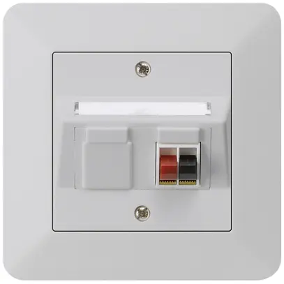 Prise ENC audio kallysto.trend 1×gris clair borne à étrier pour 1 haut-parleur 