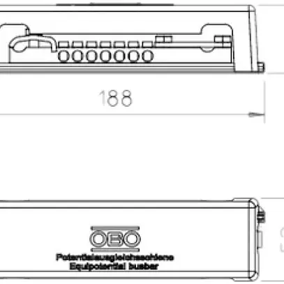 Scatola AP per compensazione di potenziale Bettermann 1809 M grigio 
