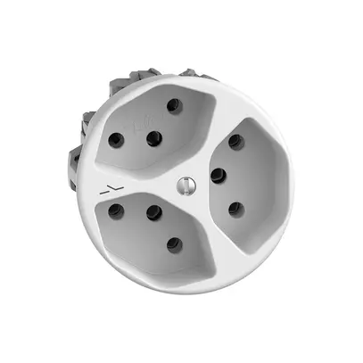 Prise ENC STANDARDdue 3×T13 1×S blanc Q 