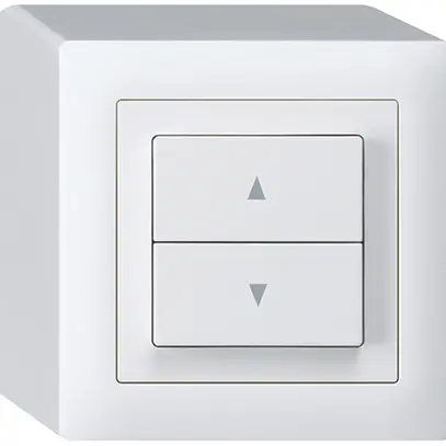 AP-Storenschalter kallysto weiss mit 2 Funktionstasten Steckklemmen 