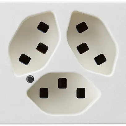 Presa FLF Hager 3×tipo 23 illuminati D bianco 