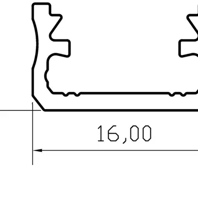Barre de montage LED AP CASAMBI PR-1609-A2, 2000×9.3×16mm, anodisé, argent 