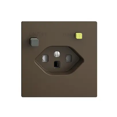 UP-Steckdose EDIZIOdue T23 FI 30mA F, shutter, coffee 