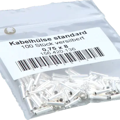 Embout d.câble Standard 0,75mm²/8mm ltn-Ag 