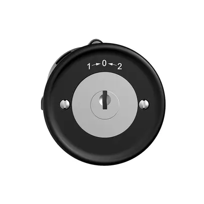 Contatto rotativo INC 1>0<2 STANDARDdue nero con serratura di sic. 