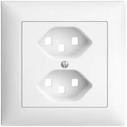 Kit frontal ENC EDIZIOdue blanc 88×88mm 2×T23 