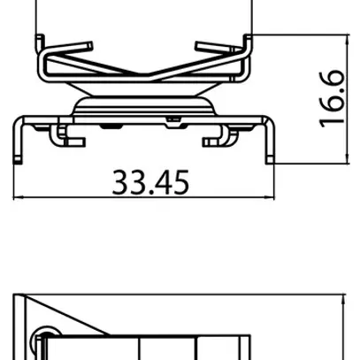 Graffa di montaggio Sylvania OneTrack acciaio 48.8mm×33.45mm×16.6mm bianco 