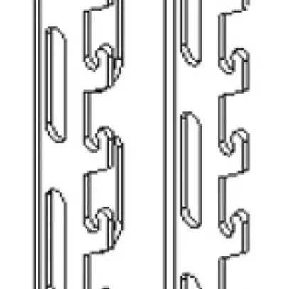 Rail à crochets 200mm 8×2 