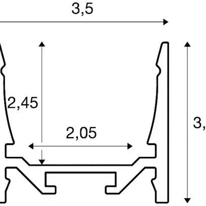 Profilé AP SLV GRAZIA 20, standard lisse 3m blanc 