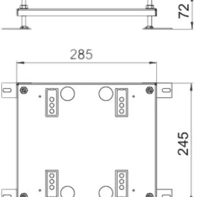 Estensione altezza Bettermann 245×256×15mm zincata in continuo 