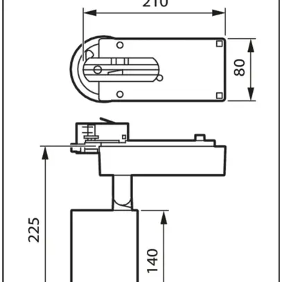 Lampada spot LED Philips ST770T per binario, 827, 4750lm, 36° argento 