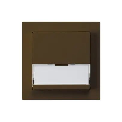 Poussoir de sonnerie ENC avec porte-étiquette A/1L kallysto brun 